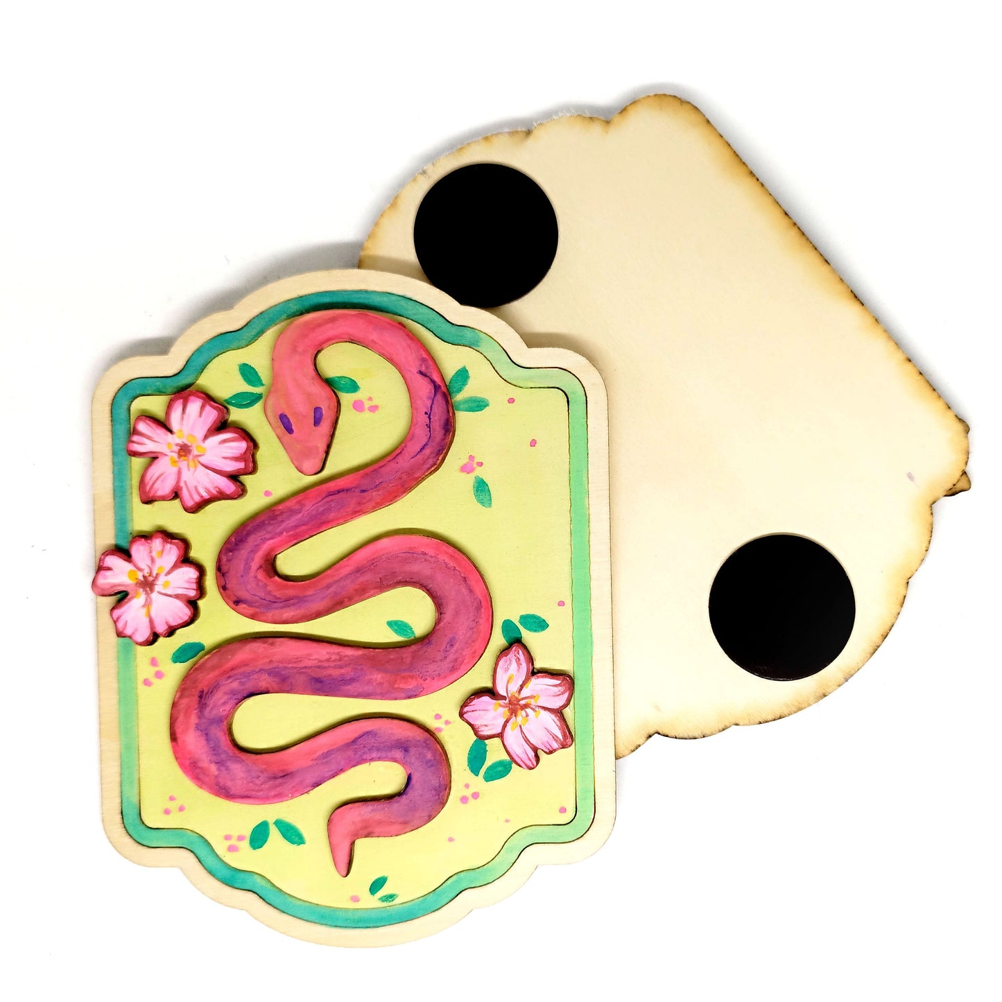 Kit Magnet DIY Serpent de Bois et fleurs de pruniers