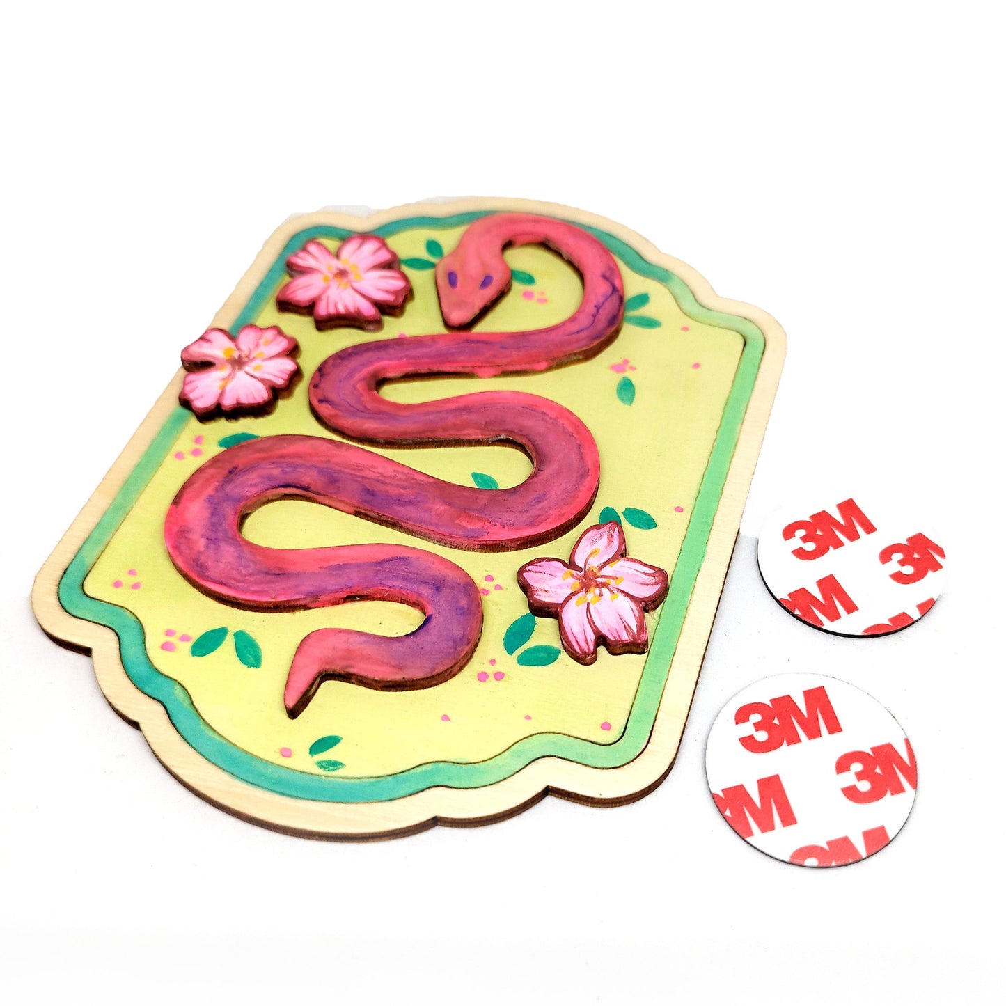 Kit Magnet DIY Serpent de Bois et fleurs de pruniers
