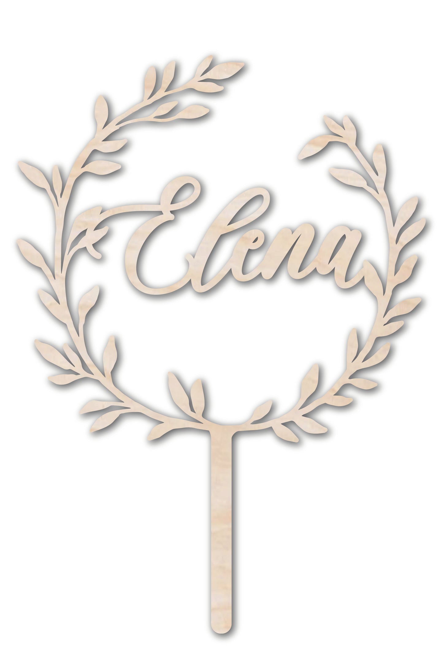 Cake topper cercle végétal