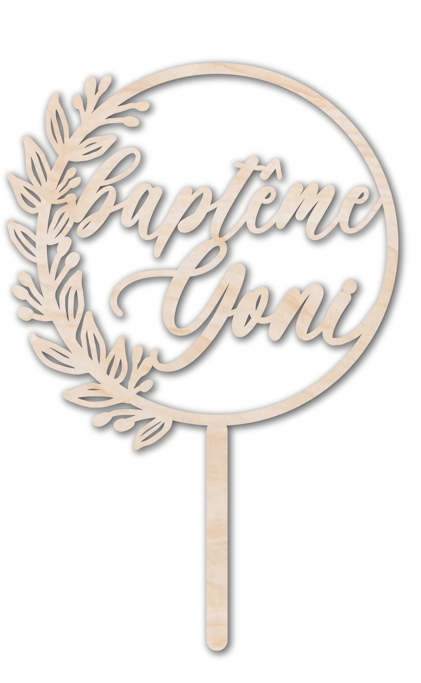 Cake topper cercle végétal