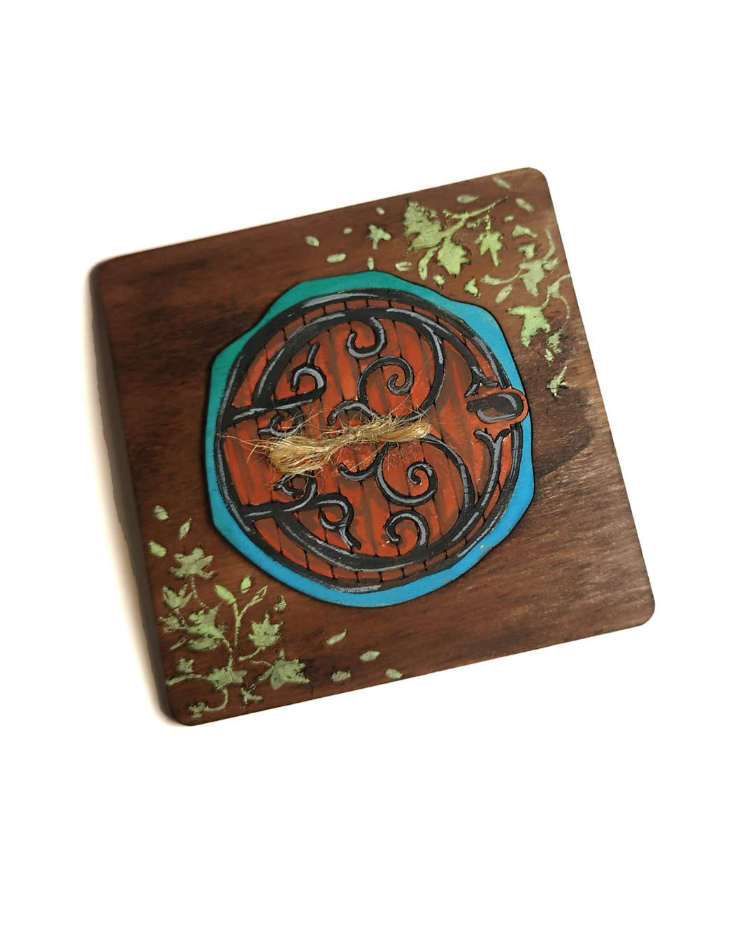 Carte d'annonce maison des Hobbits - peinte à la main