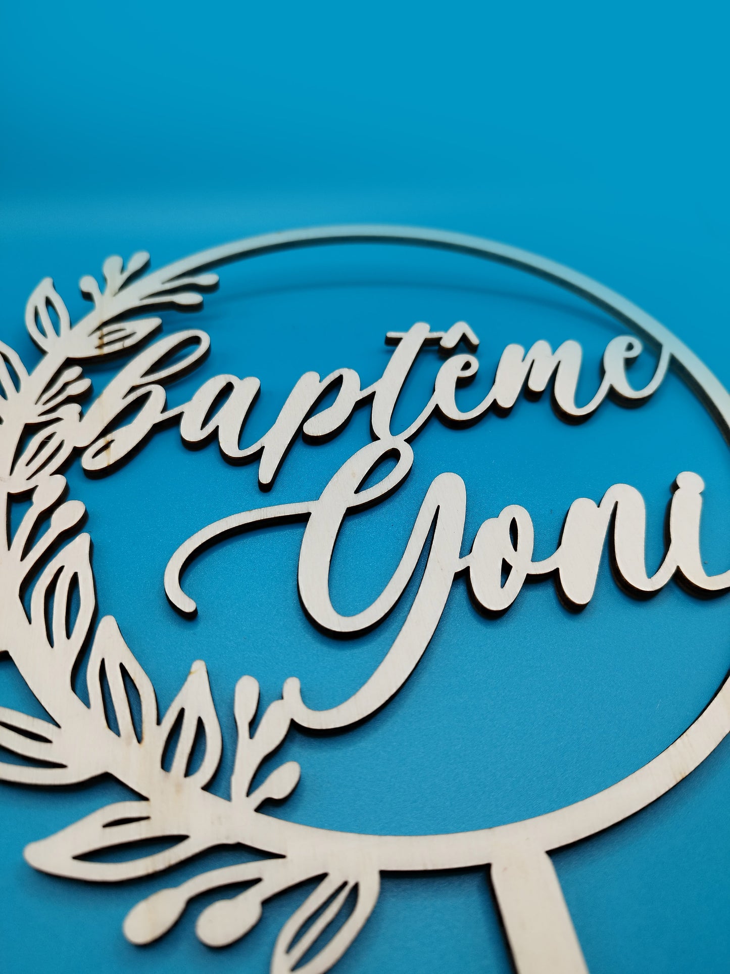 Cake topper cercle végétal