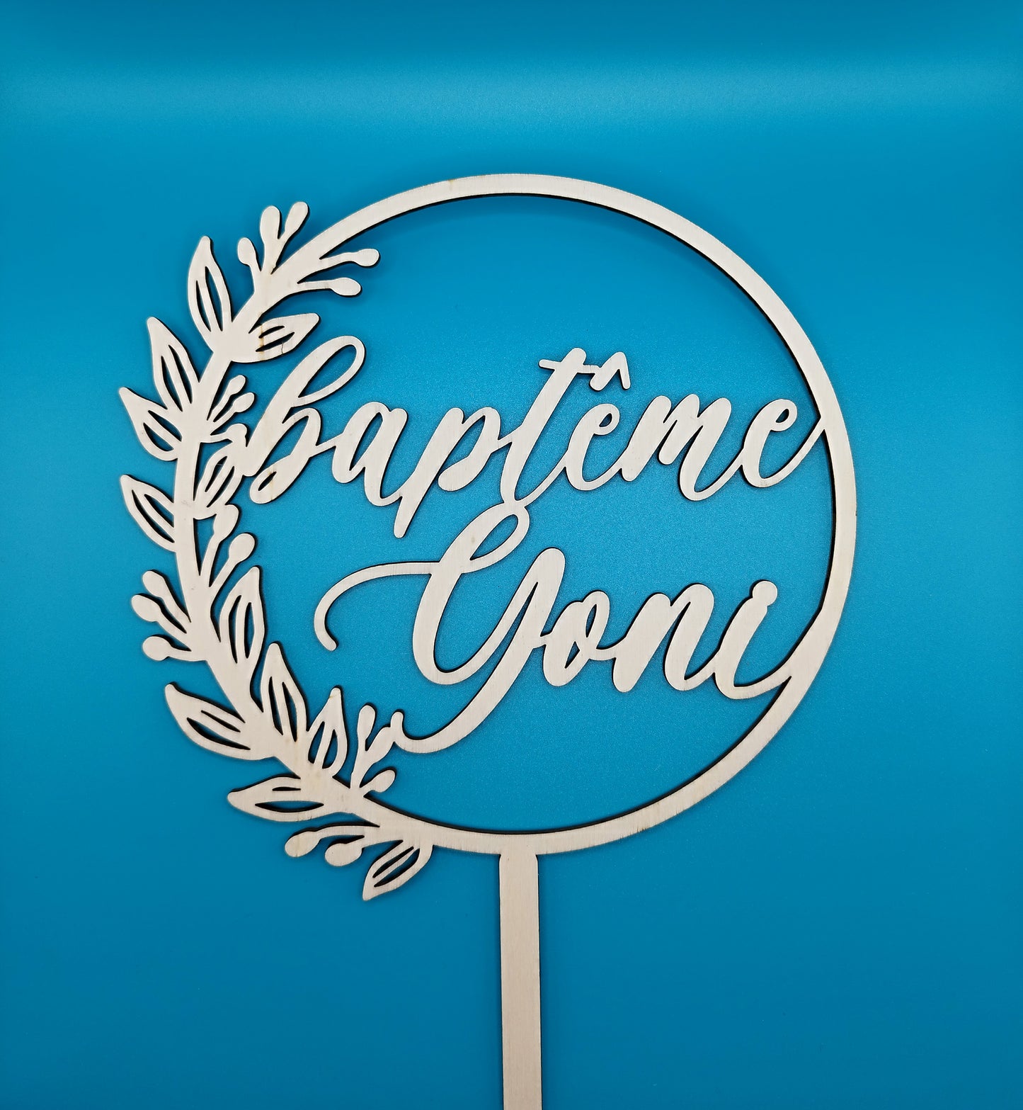 Cake topper cercle végétal