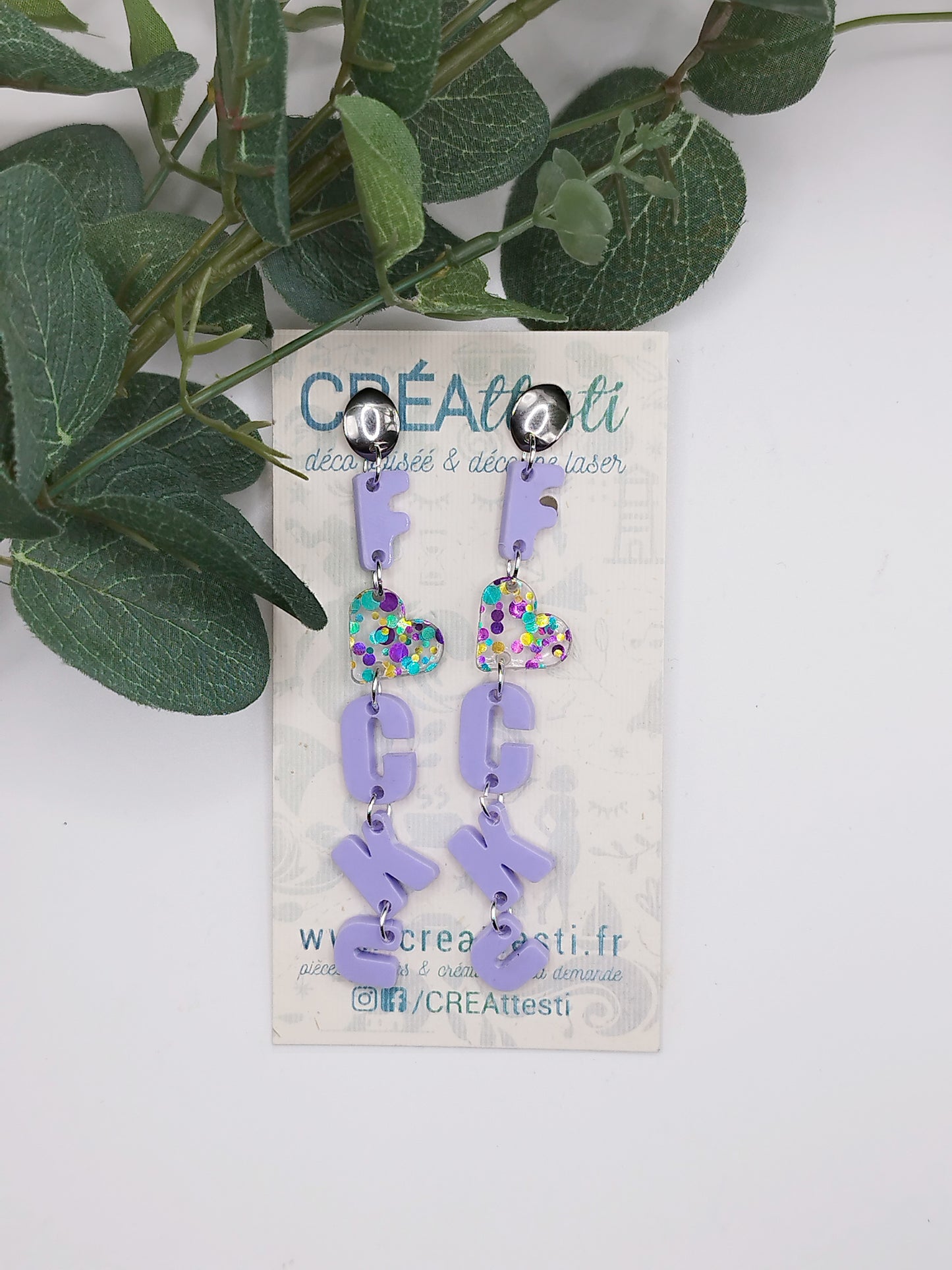 Boucles d'Oreilles FU coeur