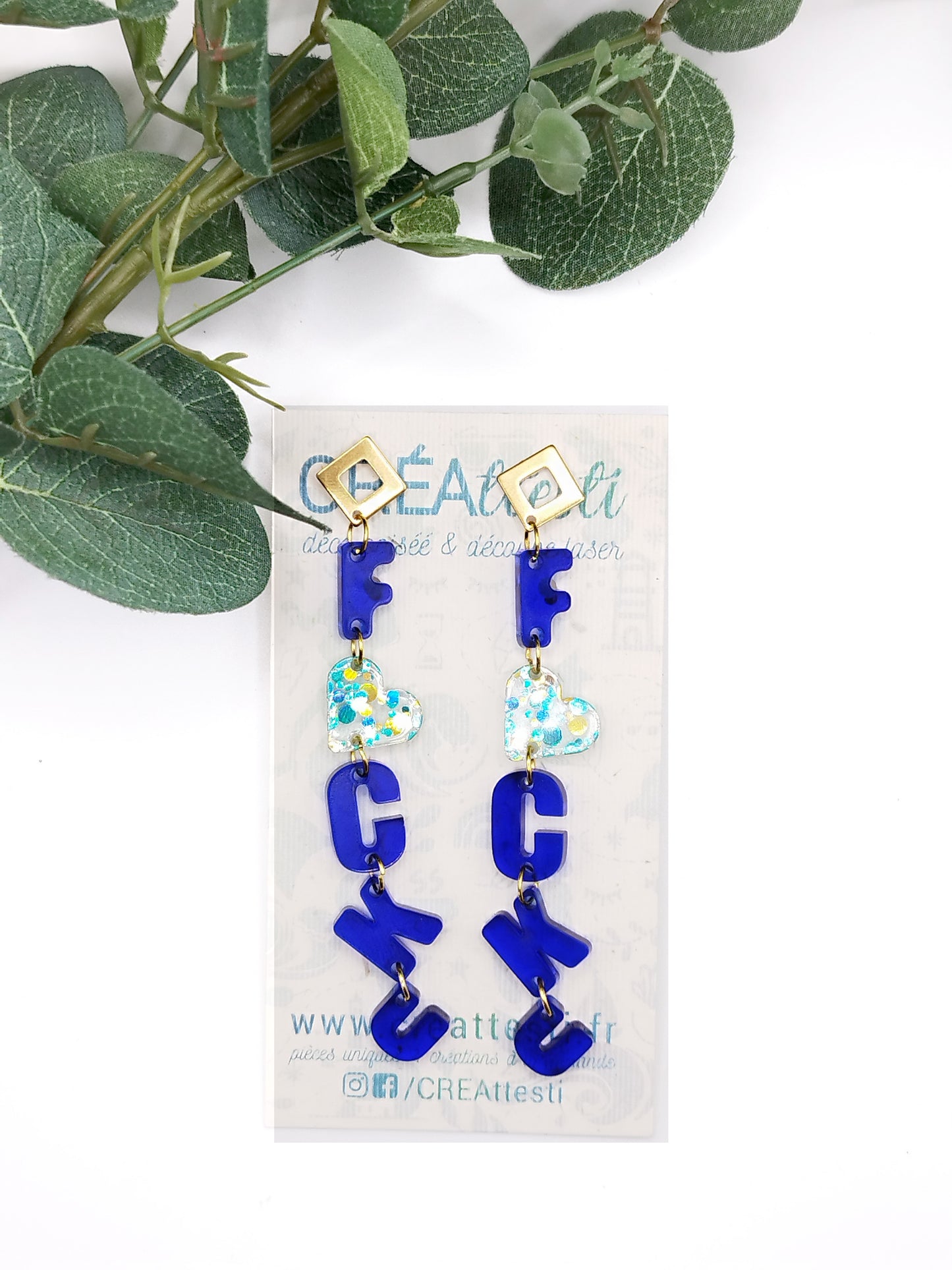 Boucles d'Oreilles FU coeur