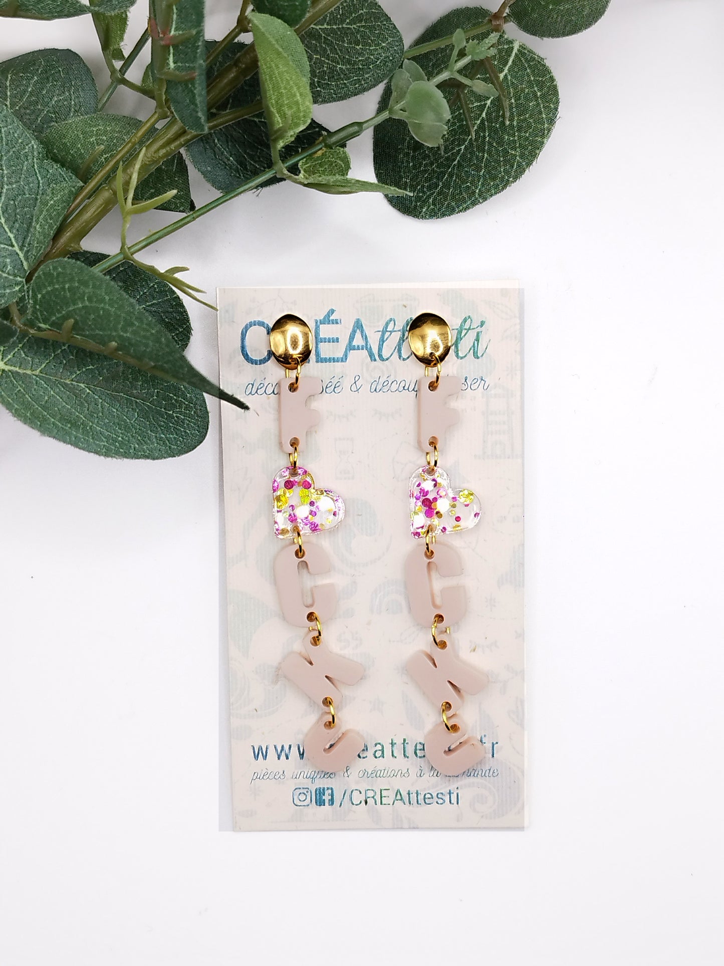 Boucles d'Oreilles FU coeur