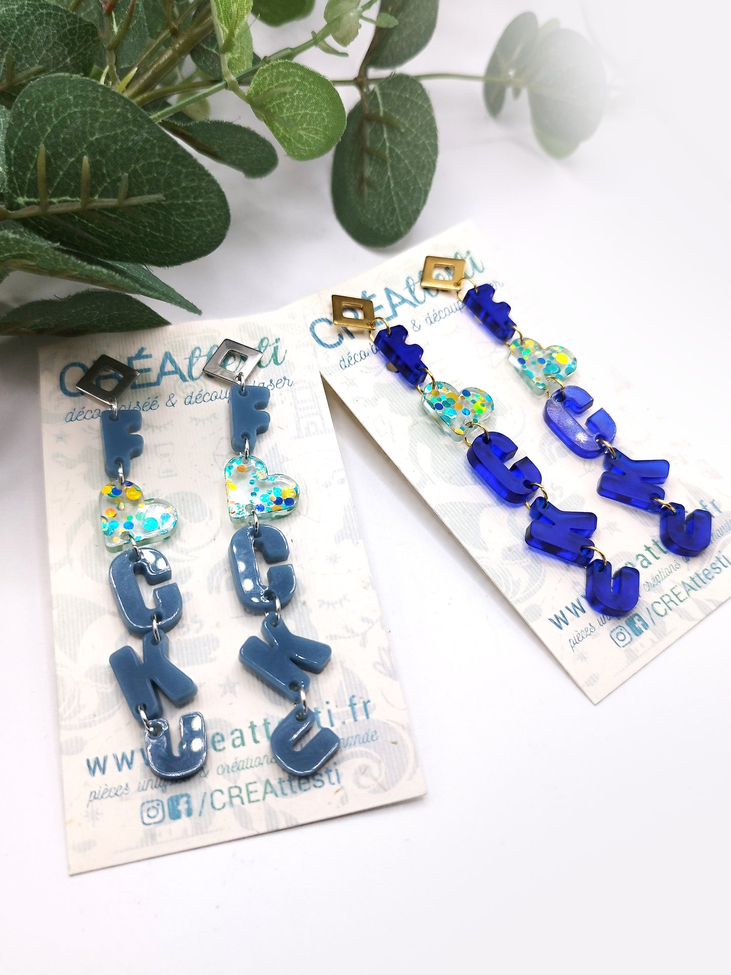 Boucles d'Oreilles FU coeur