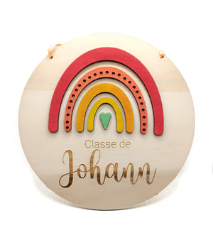 Assiette D'anniversaire En Bois Arc-en-ciel - Couronne Avec Bougeoir, Chiffres 0-9 - Décoration Cadeau DIY