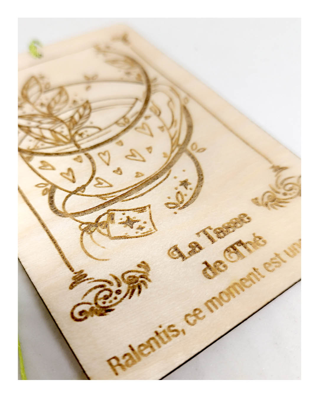 Marque-page Tarot – Bois de bouleau gravé