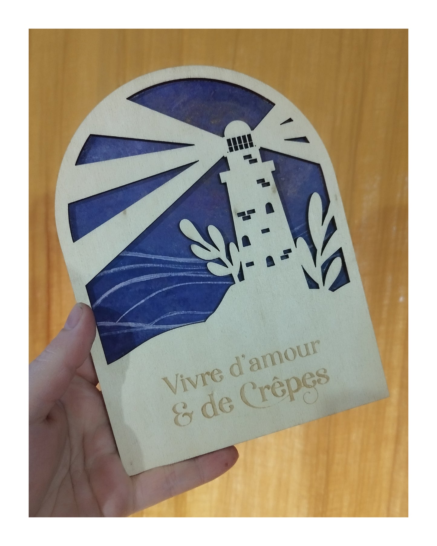 Phare Vivre d'amour et de Crêpes - violet