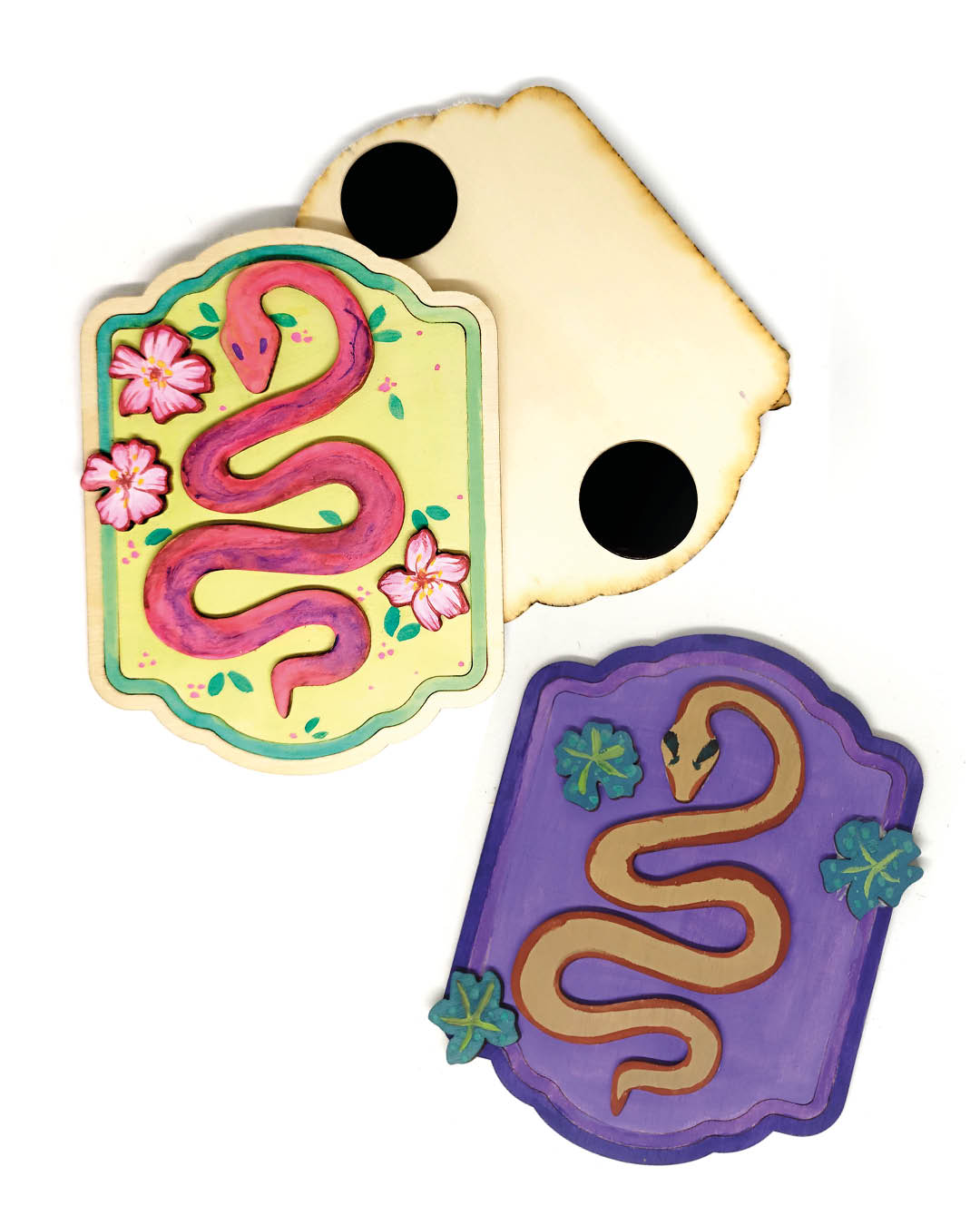 Kit Magnet DIY Serpent de Bois et fleurs de pruniers