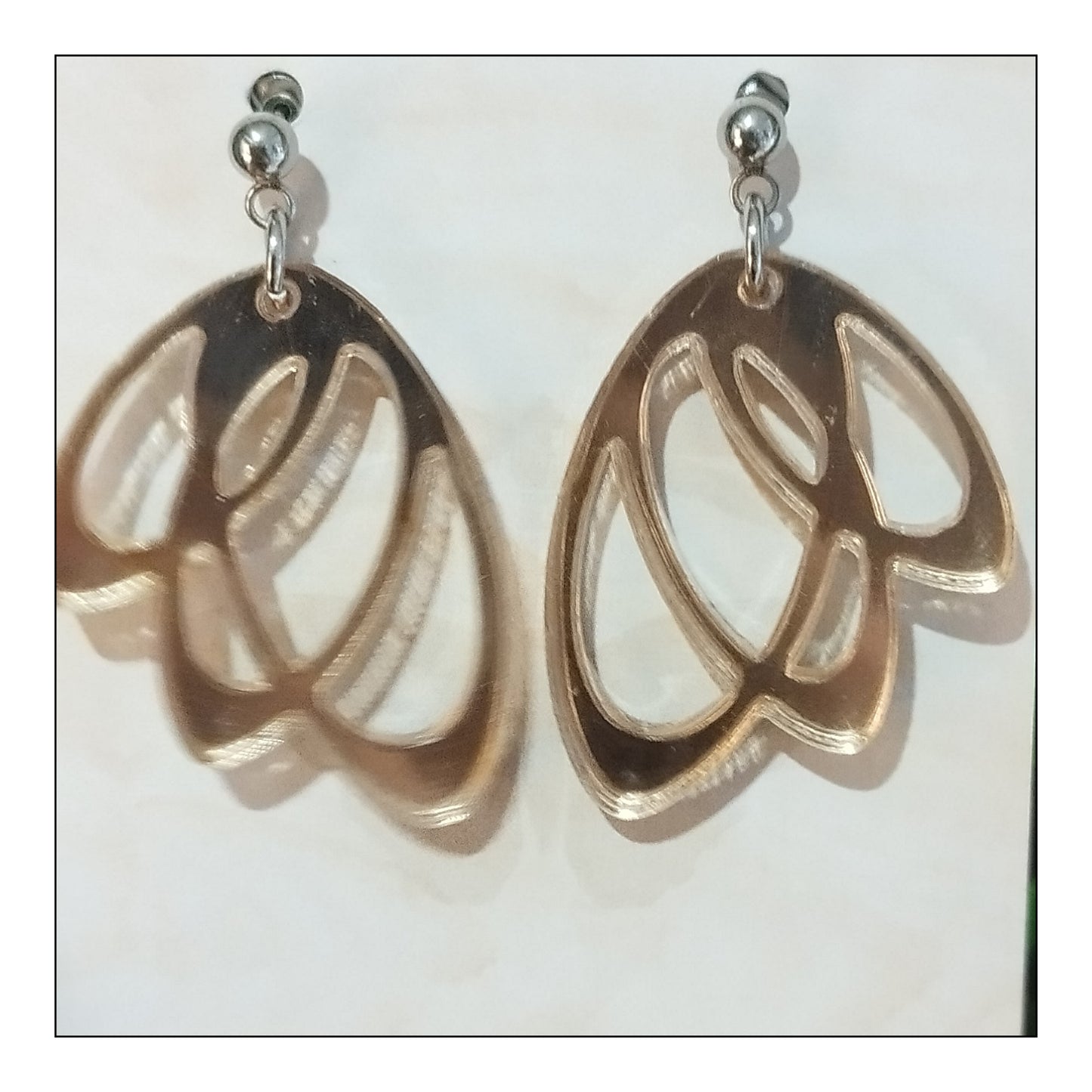 BO grand papillon miroir rosegold monture argentée