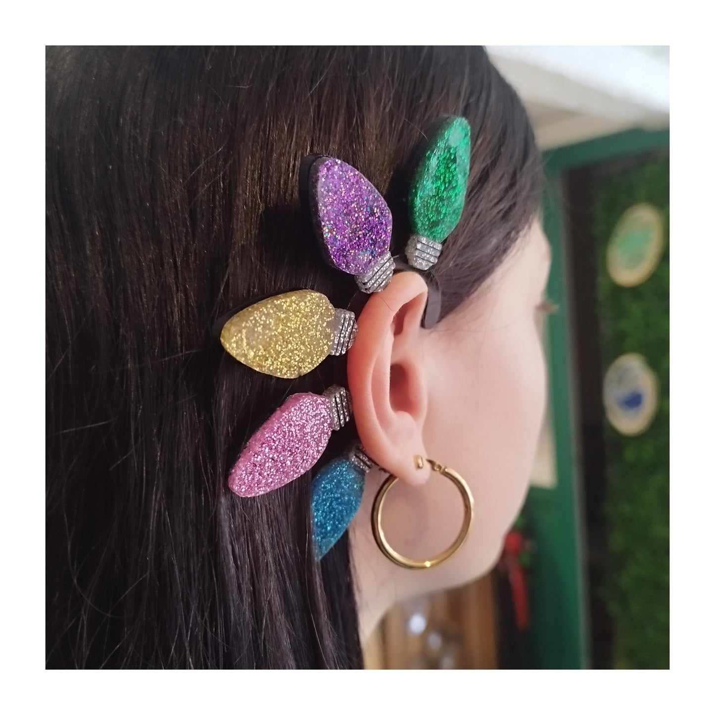 Bijoux d'oreille - Guirlande de paillettes