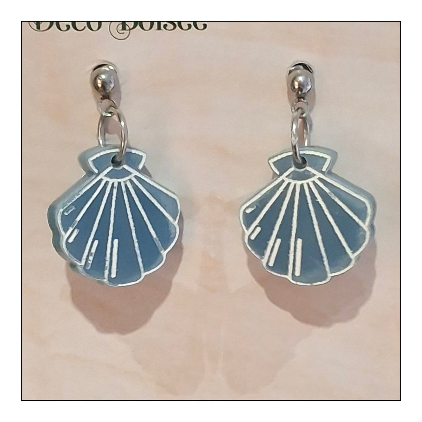 BO Coquillage "pastel pierre" monture argentée