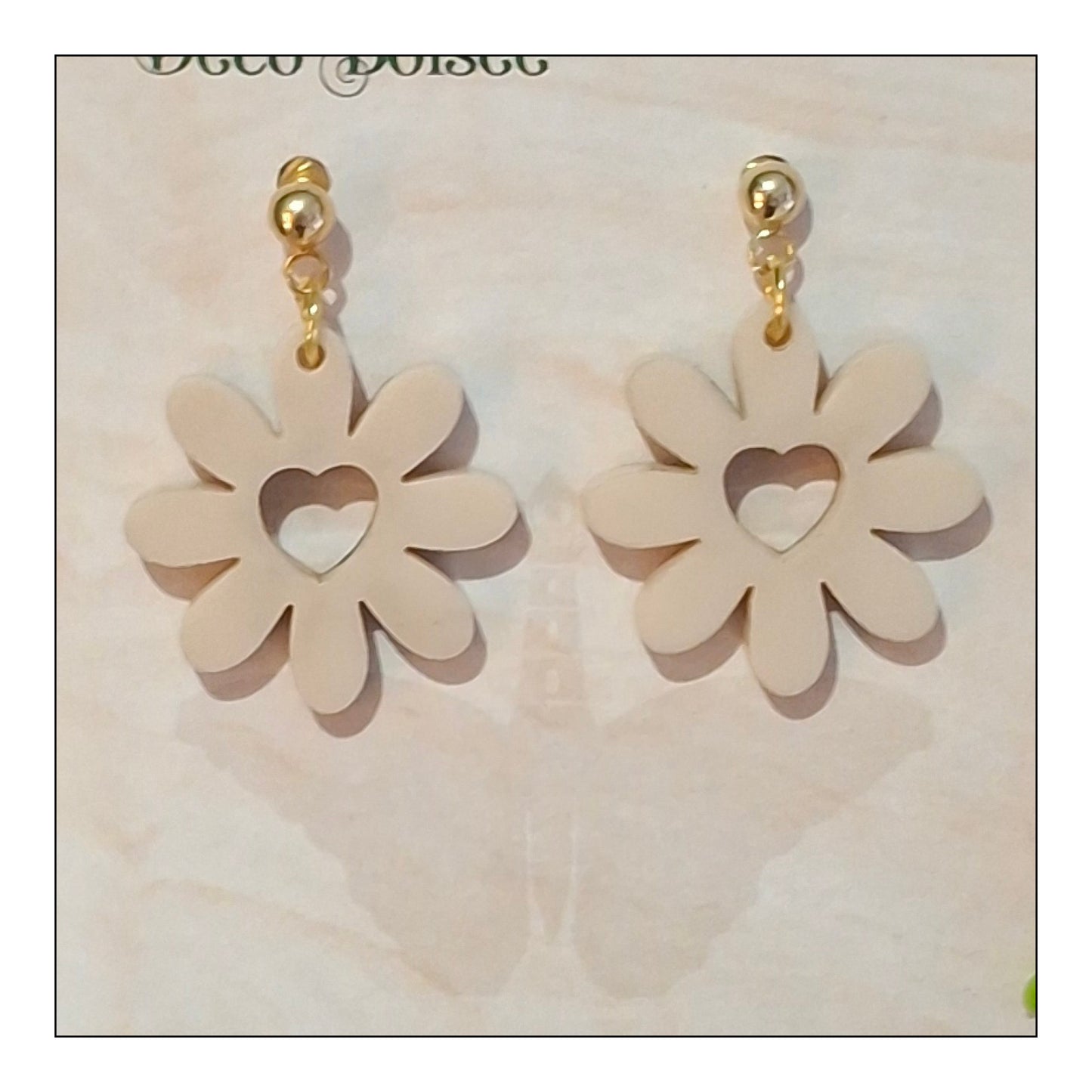 BO fleur rose pastel monture dorée