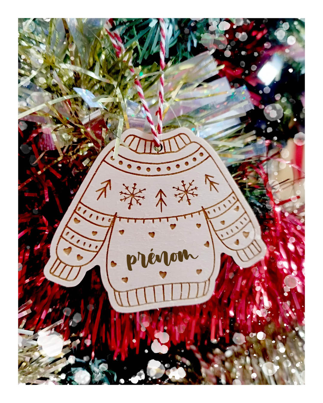 Boule de noël Pull moche (mais beau !)