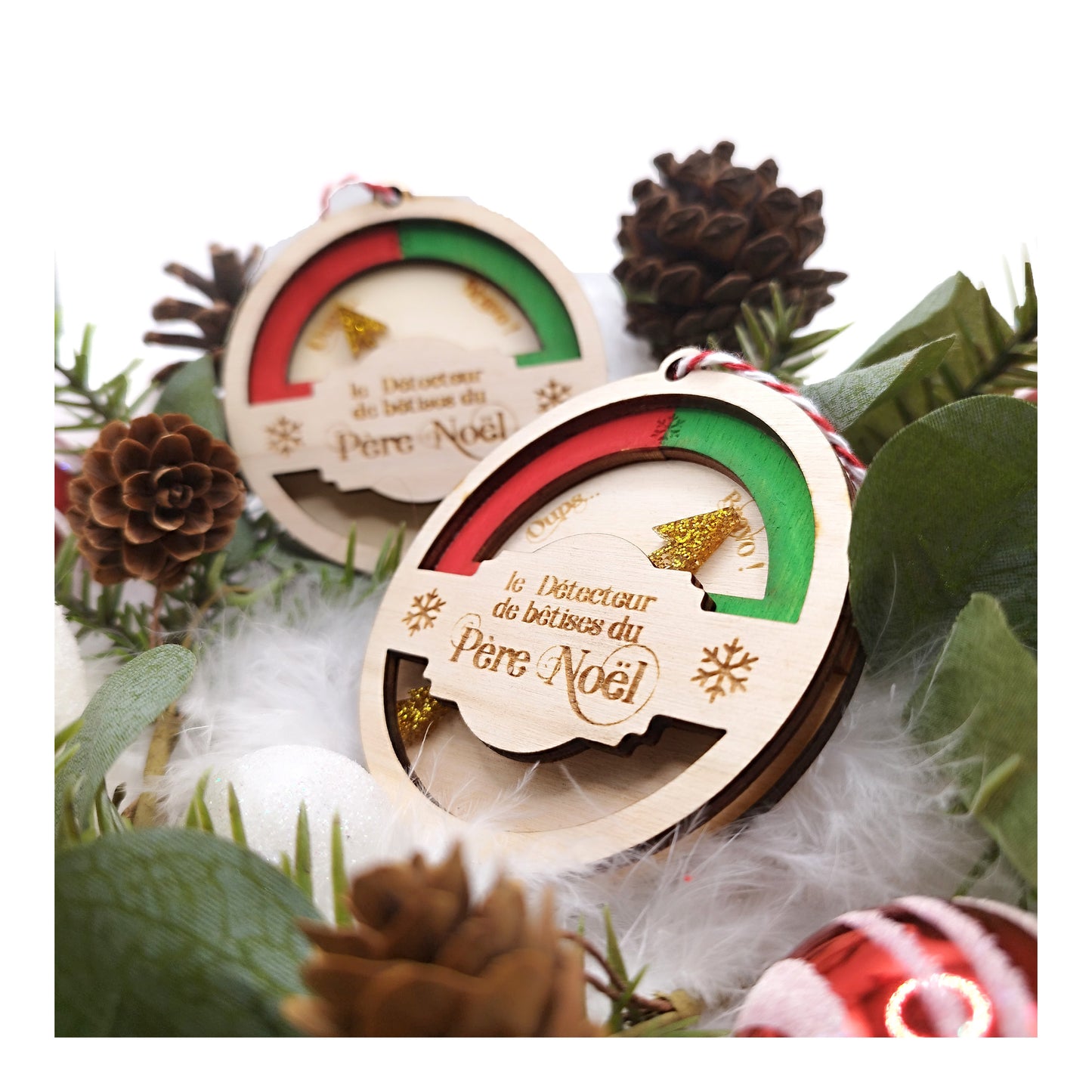Boule de Noël détection de bêtise du Père Noël