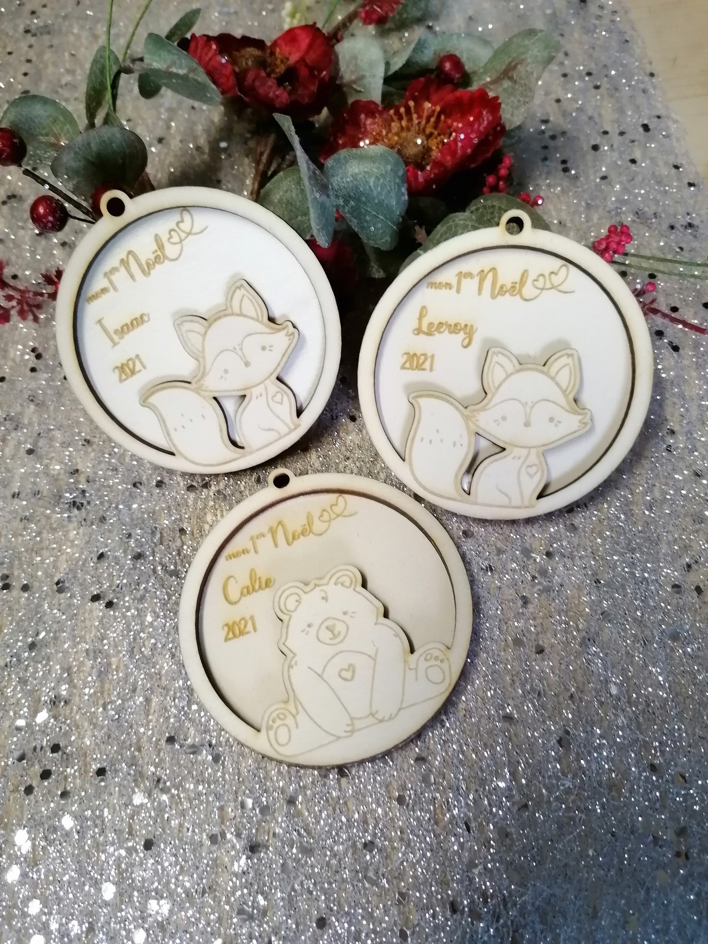 Boules de Noël mon 1er Noël personnalisé