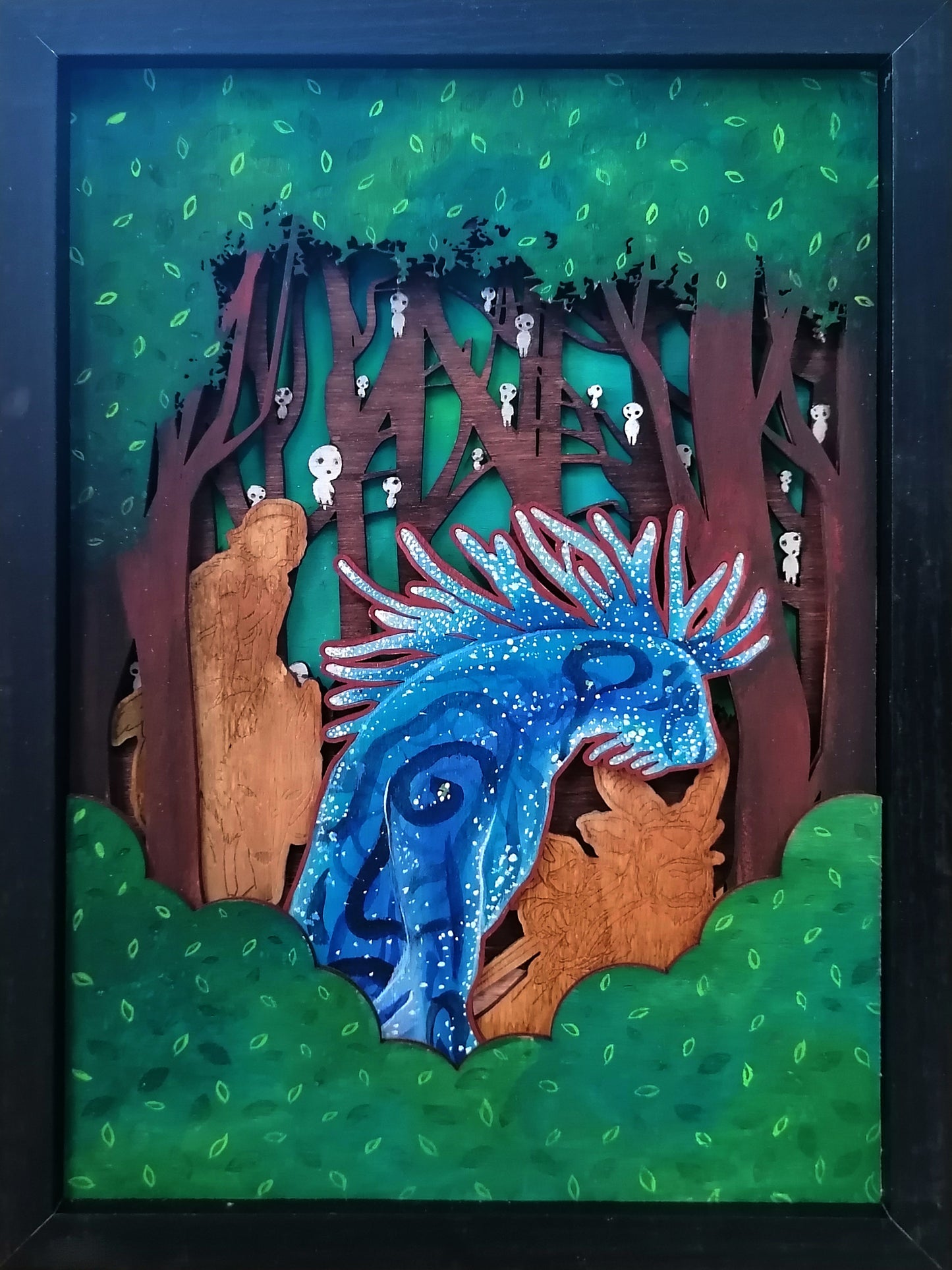 Cadre princesse Mononoke - esprit de la forêt