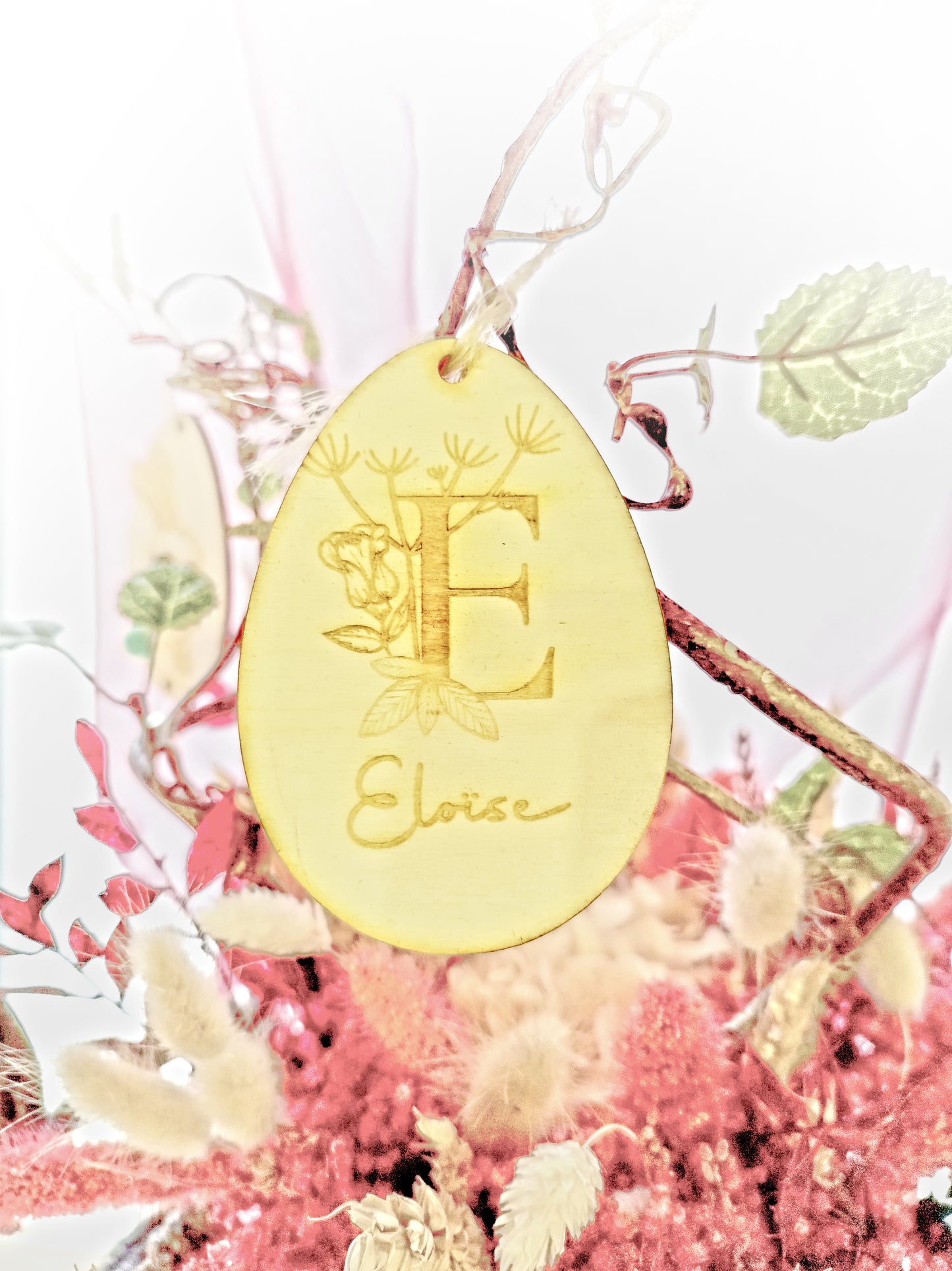 Oeuf de pâques initiale florale