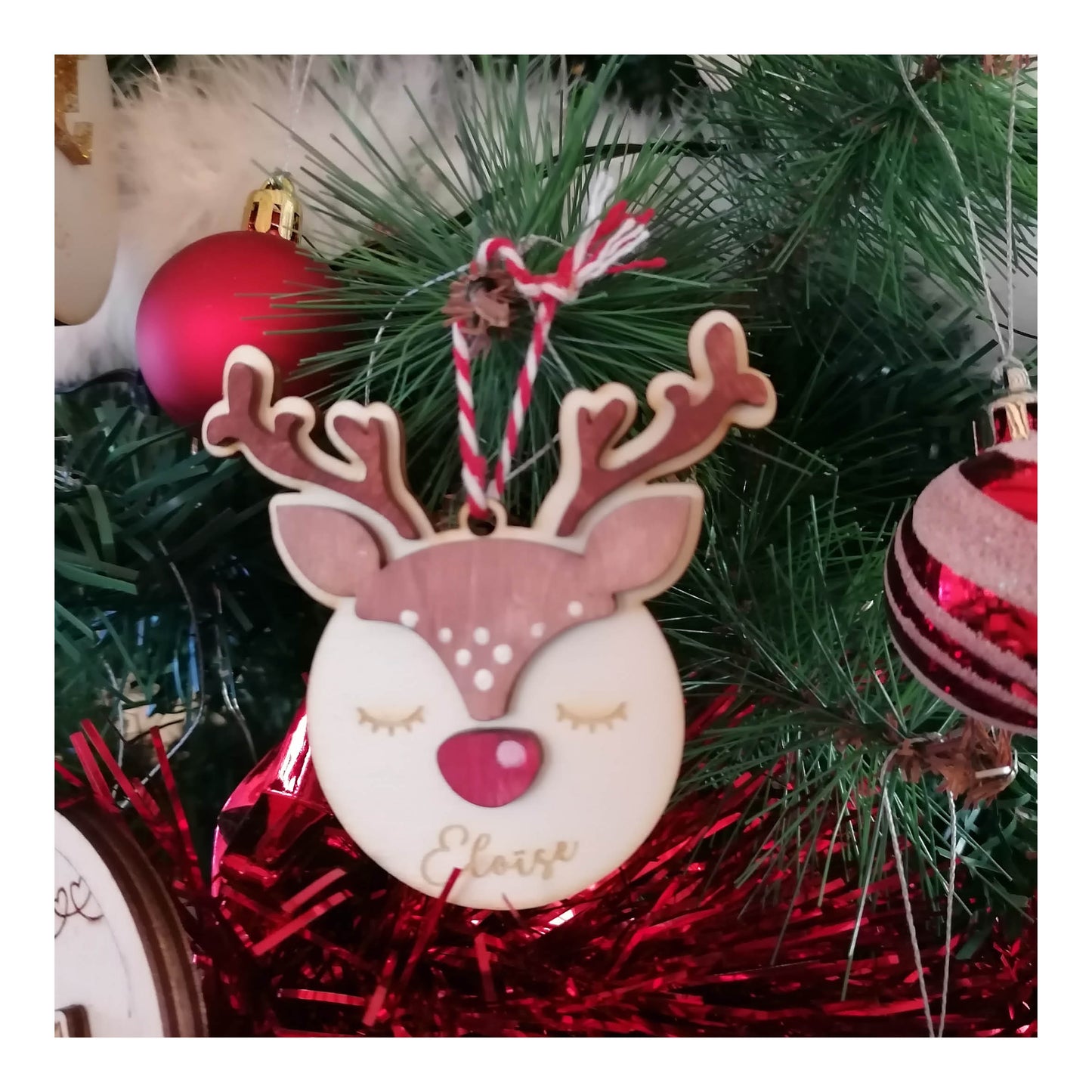 Boule de noël biche