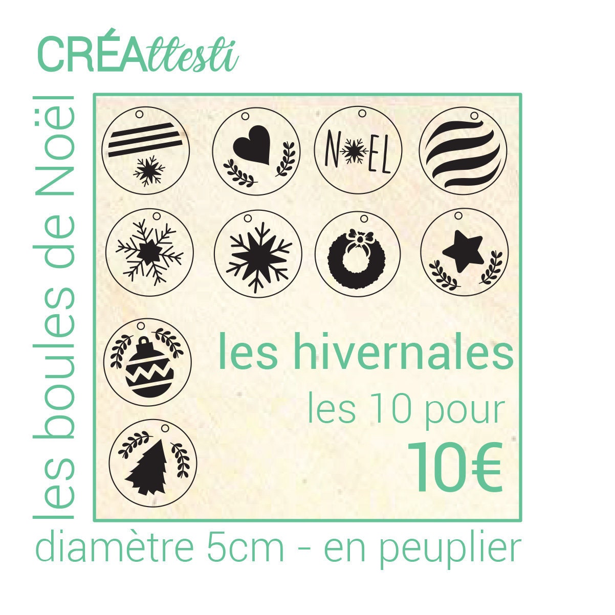 les boules de Noël Hivernales