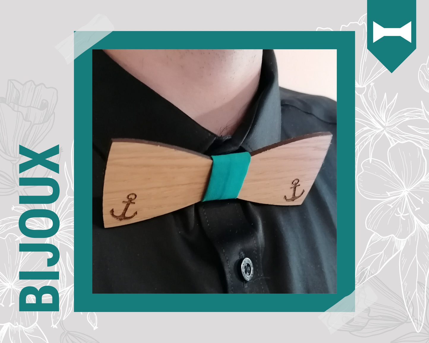 Noeud papillon en bois