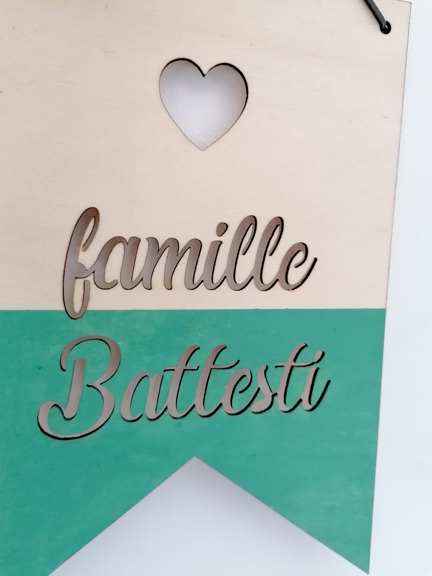 Suspension fanion décoration - Chut je dors - décoration en bois - délicat, tout en douceur pour une chambre d'enfant