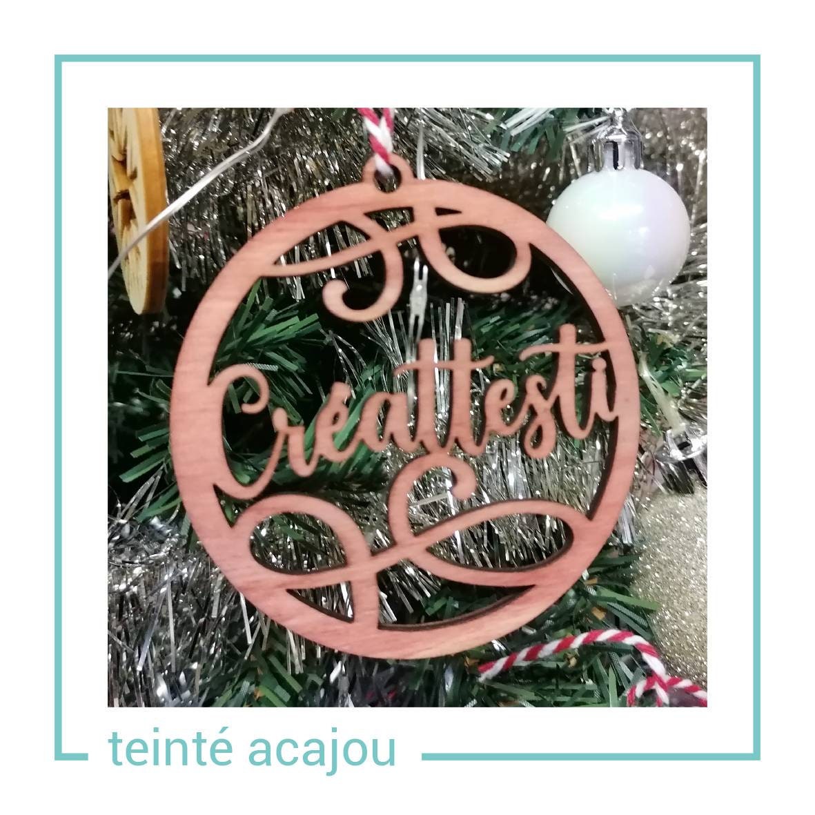 Boules de noël - prénom découpé