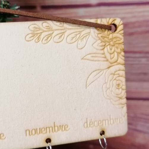 Calendrier des anniversaires perpétuel floral