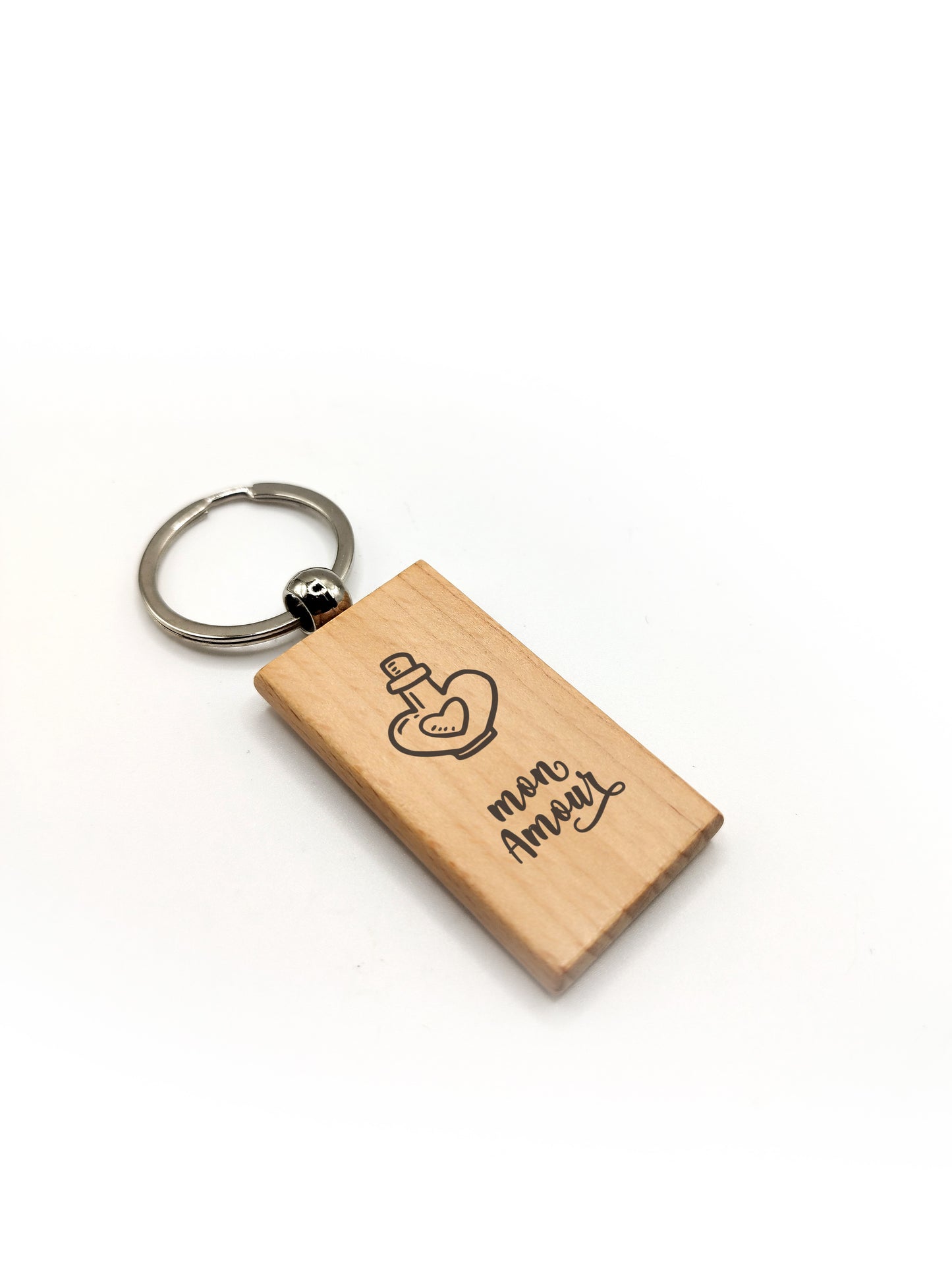 Porte clé en bois, personnalisé