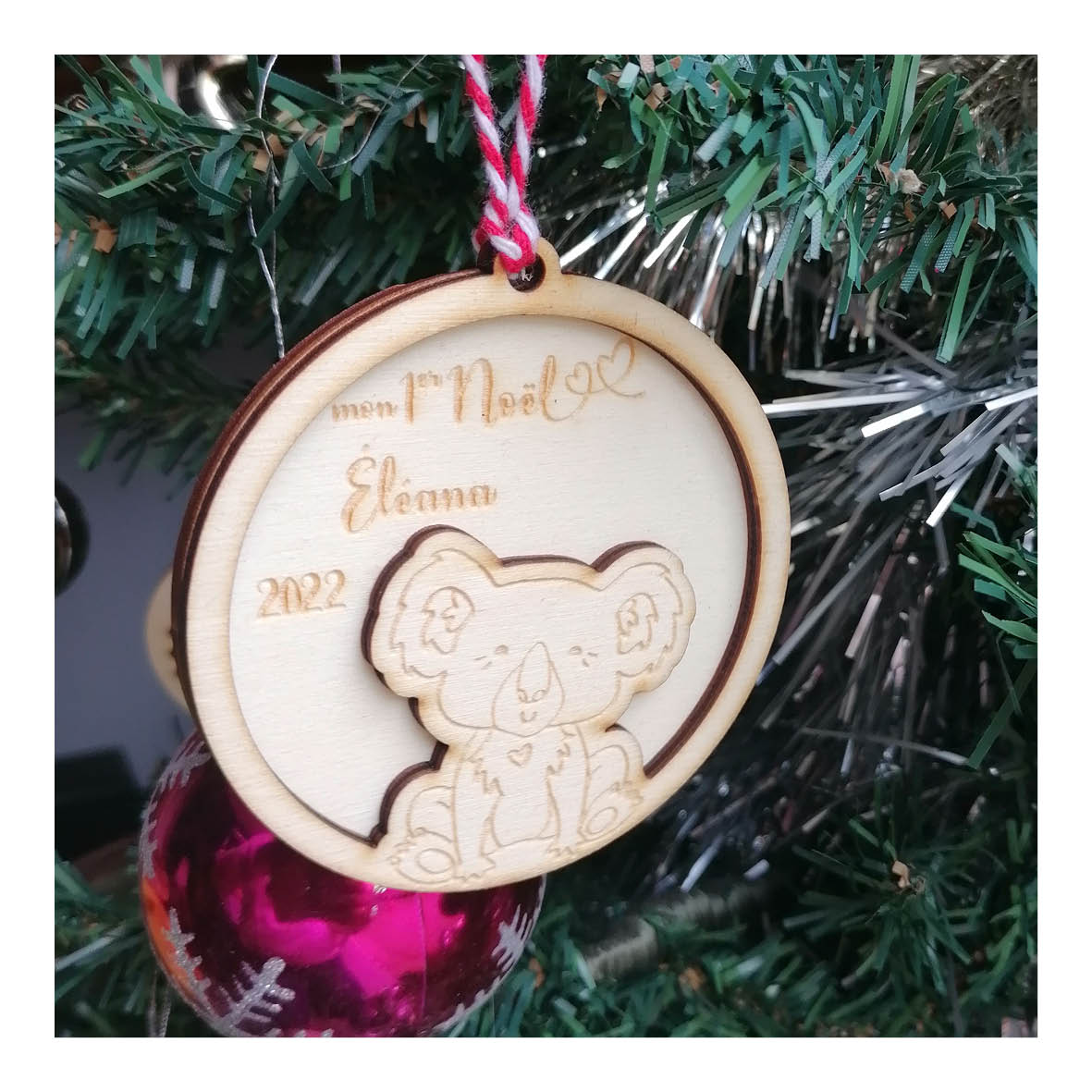 Boules de Noël mon 1er Noël personnalisé