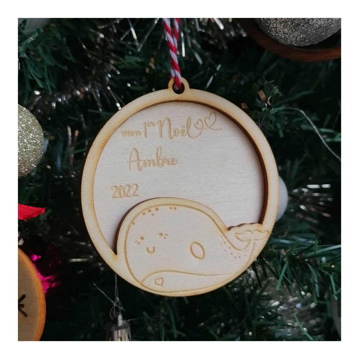 Boules de Noël mon 1er Noël personnalisé