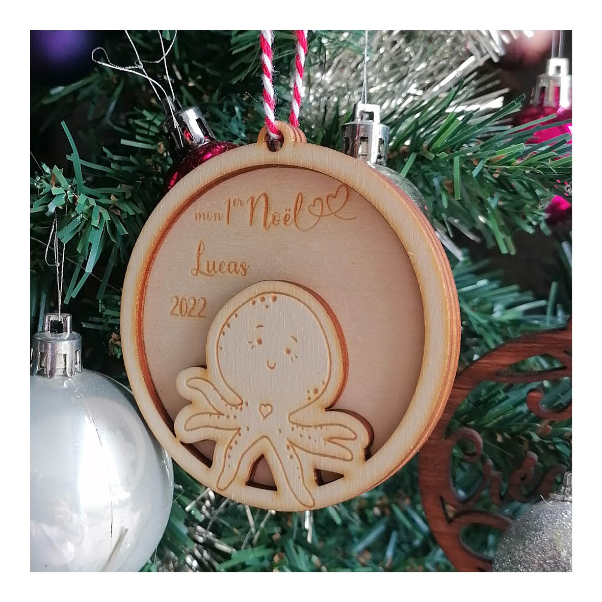 Boules de Noël mon 1er Noël personnalisé