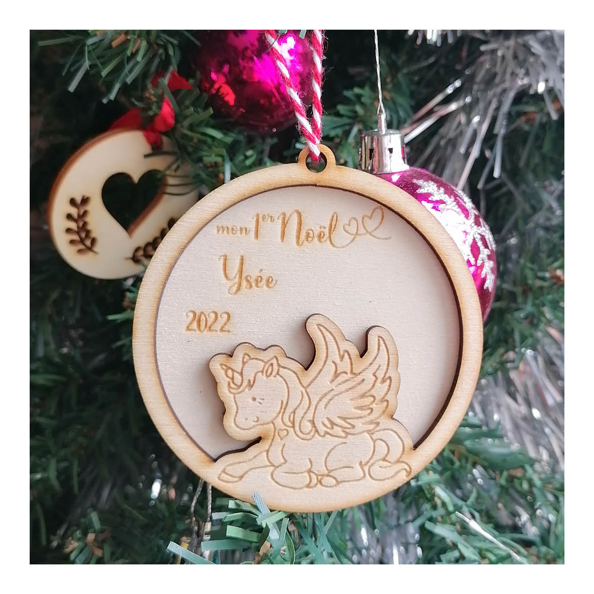 Boules de Noël mon 1er Noël personnalisé