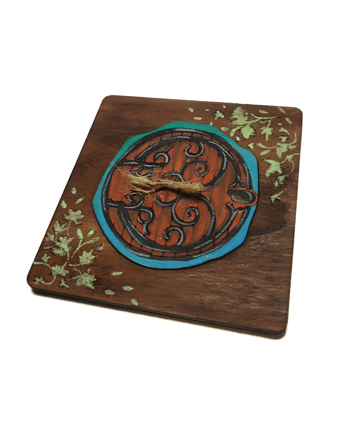 Carte d'annonce maison des Hobbits - peinte à la main