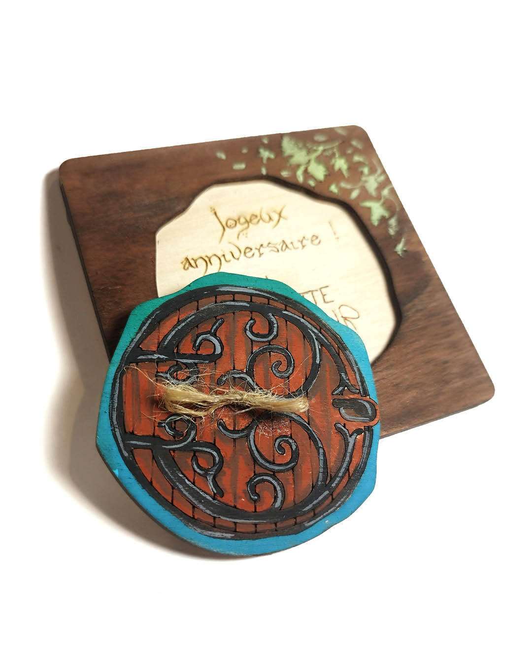 Carte d'annonce maison des Hobbits - peinte à la main