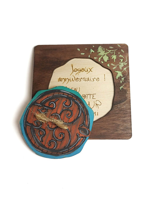 Carte d'annonce maison des Hobbits - peinte à la main