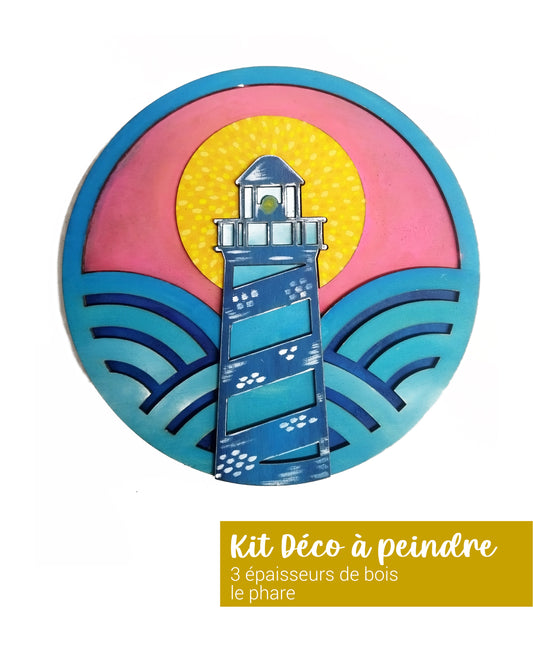 Kit créatif à peindre - DIY tableau - Phare
