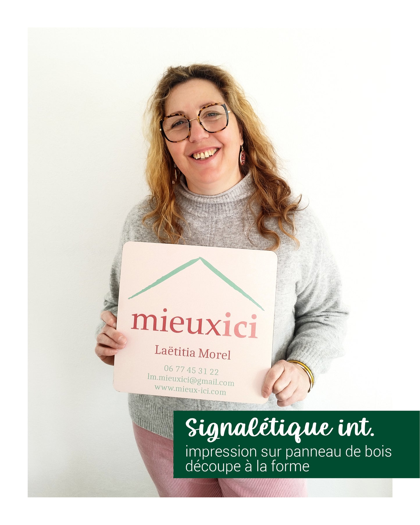 Panneau signalétique imprimé - pour intérieur - personnalisé