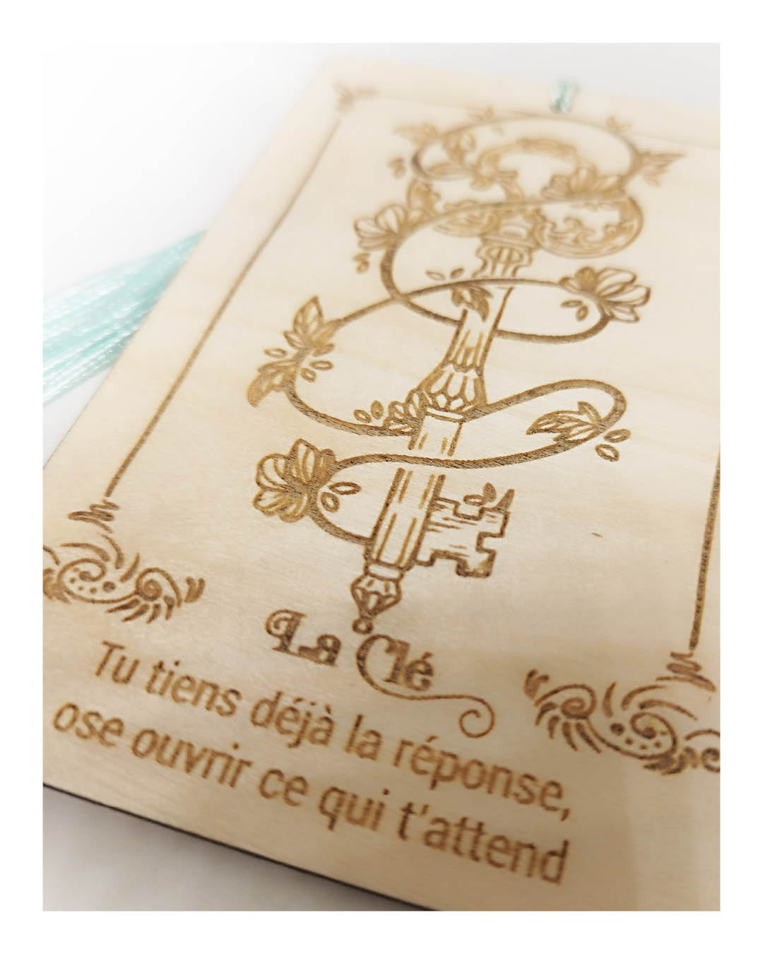 Marque-page Tarot – Bois de bouleau gravé
