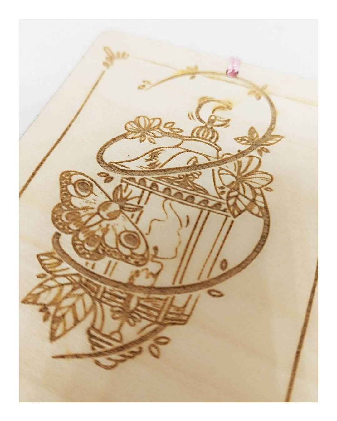 Marque-page Tarot – Bois de bouleau gravé