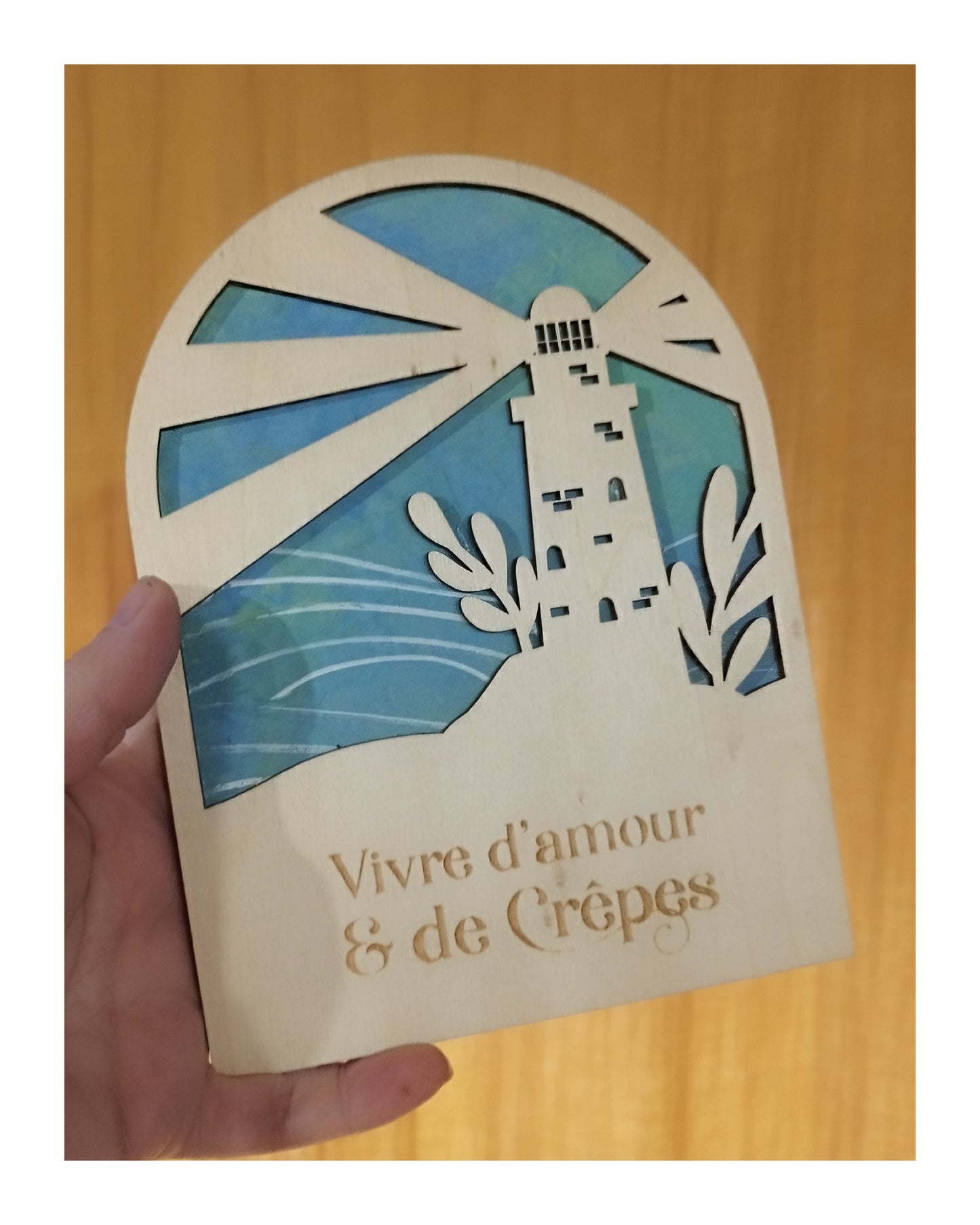 Phare Vivre d'amour et de Crêpes - bleu