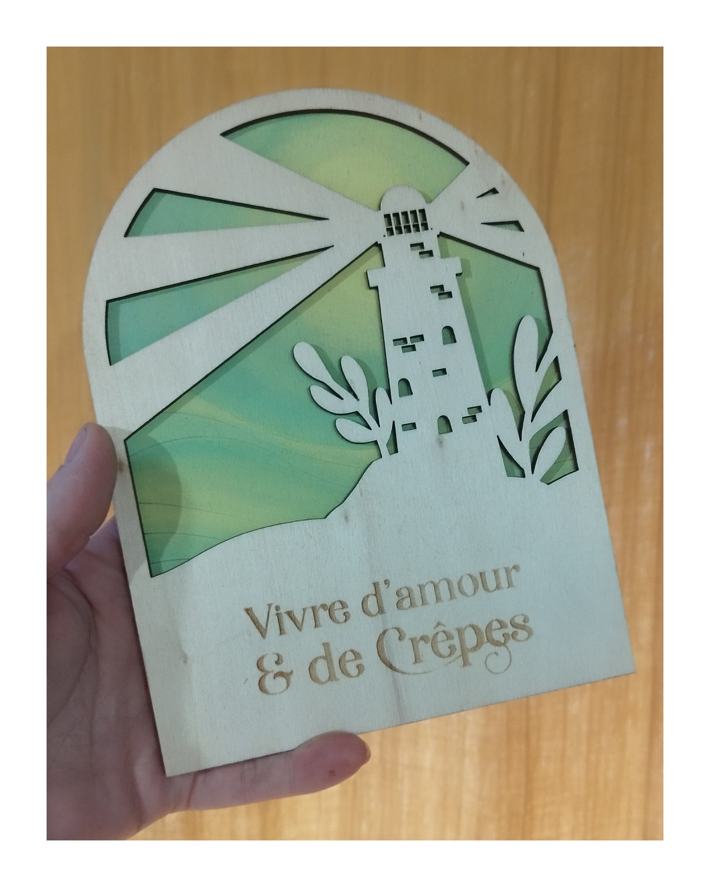 Phare Vivre d'amour et de Crêpes - vert