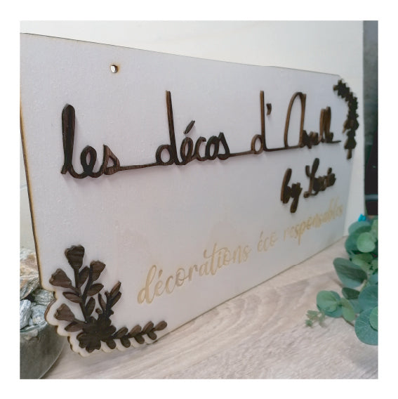 Panneau de stand personnalisé 30 cm — Logo en relief