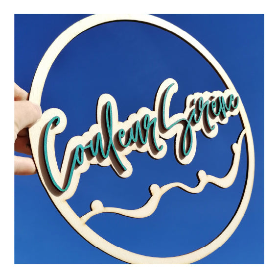 Panneau de stand personnalisé 30 cm — Logo en relief