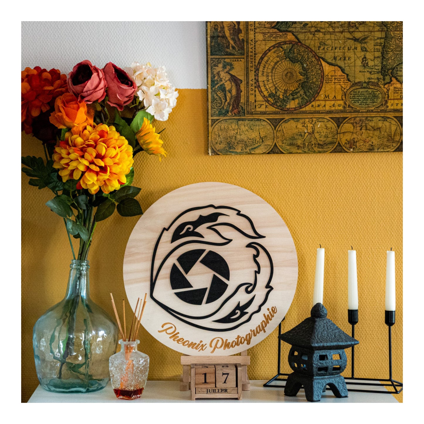 Panneau de stand personnalisé 30 cm — Logo en relief