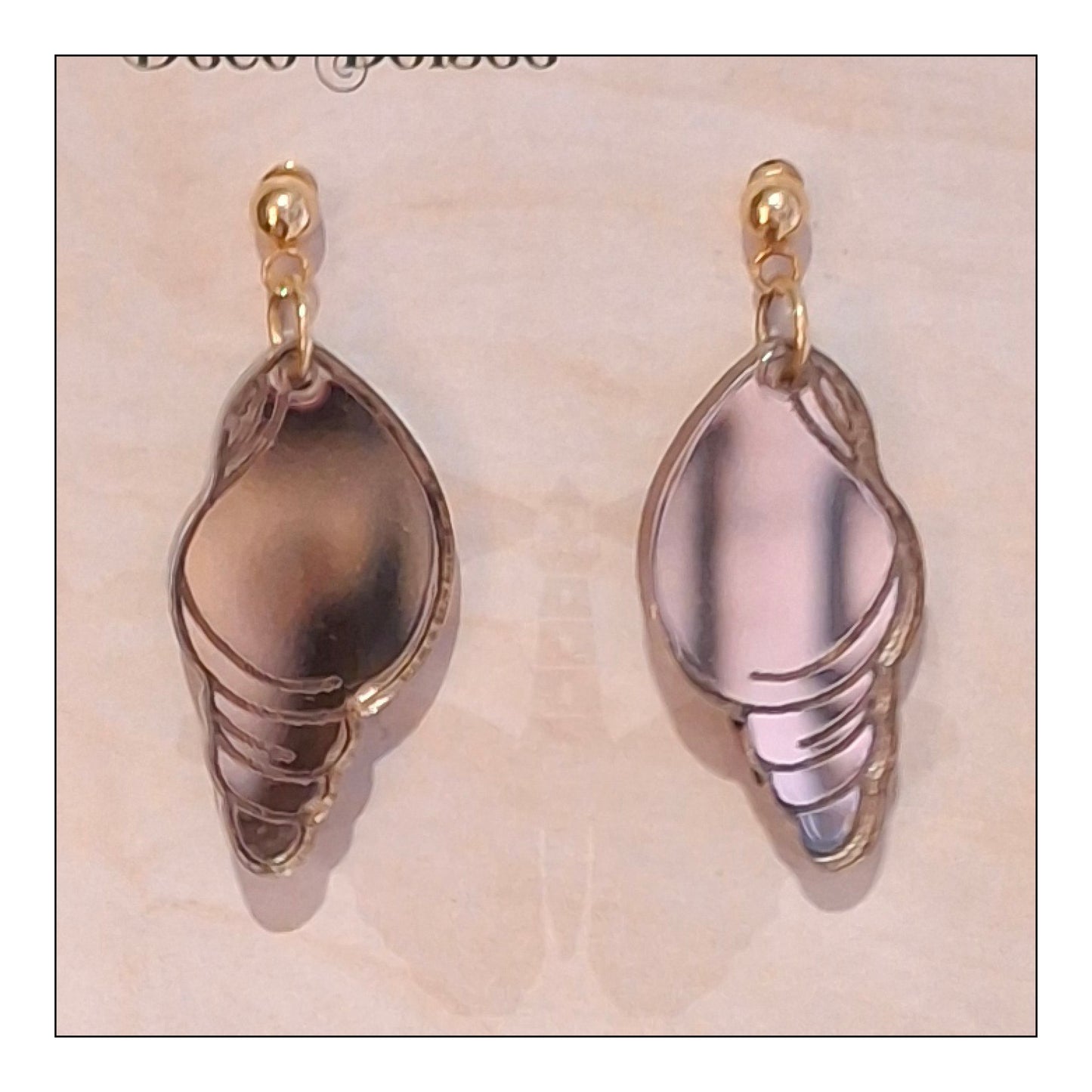 BO Coquillage long miroir rosegold monture dorée