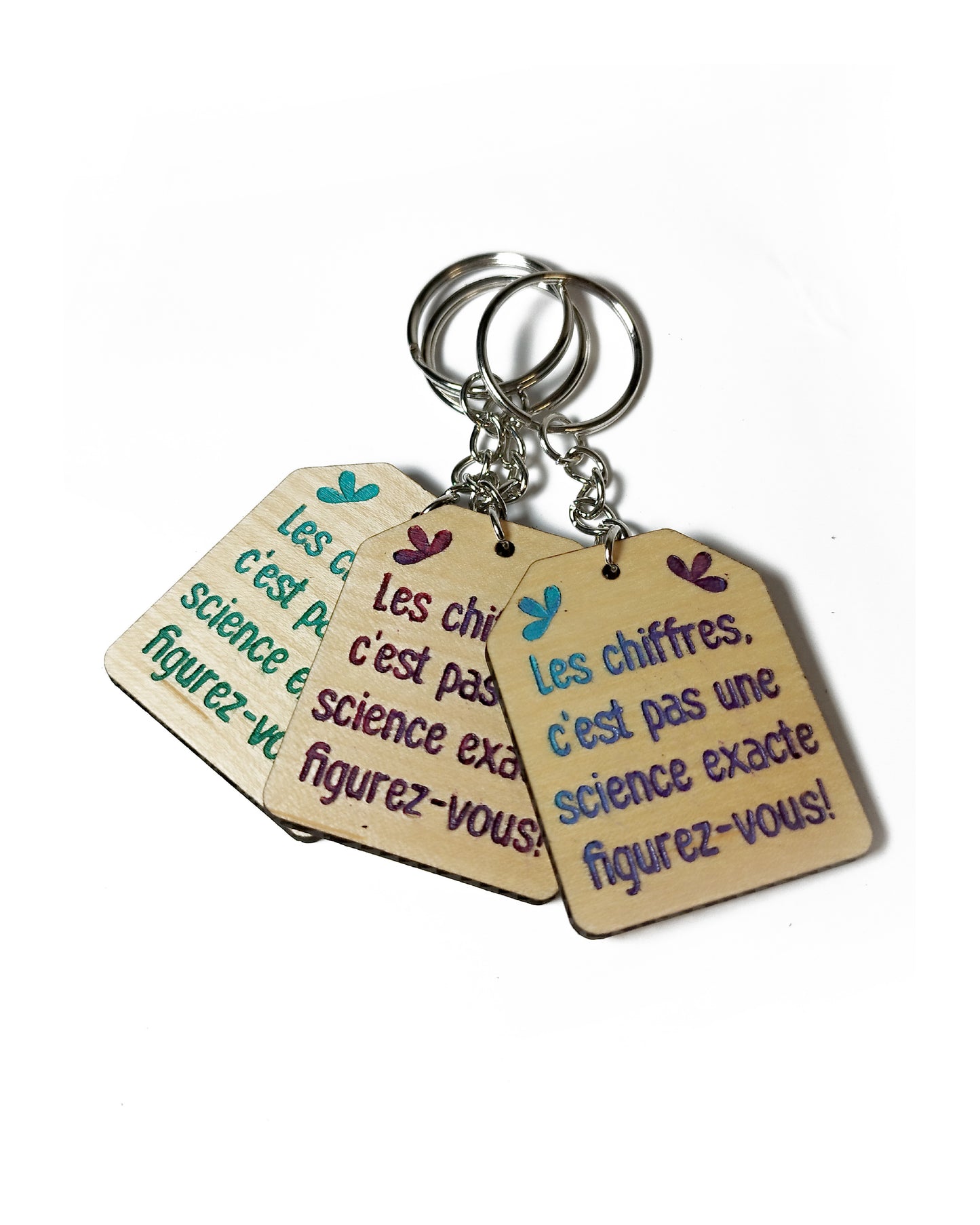 Porte-clés en bois gravé - collection Pop Culture