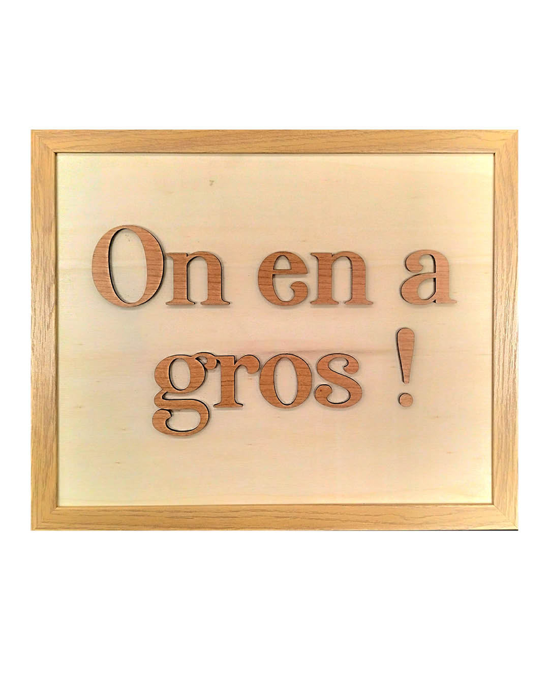 Cadre Protocole 42 – Cadre décoratif en bois avec citation découpée – Format A4